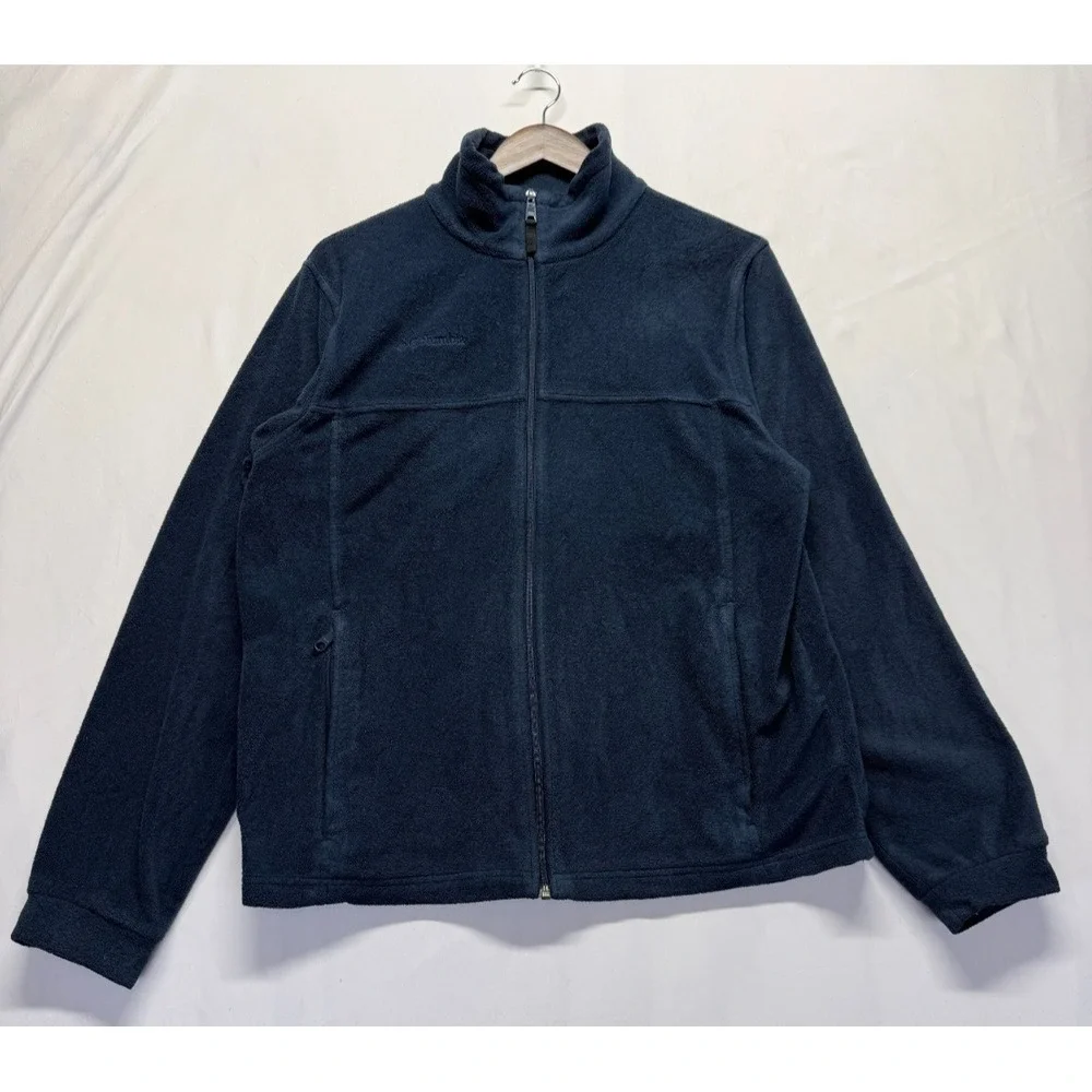 Columbia Sportswear Company Fleece Jacket Youth 18/20 Navy Mock Neck Full Zip